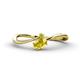 1 - Lucie Bold Oval Cut and Round Yellow Sapphire 2 Stone Promise Ring 