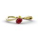 1 - Lucie Bold Oval Cut Ruby and Round Yellow Sapphire 2 Stone Promise Ring 