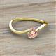 2 - Lucie Bold Oval Cut Morganite and Round Pink Sapphire 2 Stone Promise Ring 