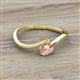 2 - Lucie Bold Oval Cut Morganite and Round Yellow Sapphire 2 Stone Promise Ring 