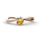 1 - Lucie Bold Oval Cut Citrine and Round White Sapphire 2 Stone Promise Ring 