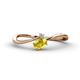 1 - Lucie Bold Oval Cut Yellow Sapphire and Round White Sapphire 2 Stone Promise Ring 