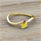 2 - Lucie Bold Oval Cut Yellow Sapphire and Round Ruby 2 Stone Promise Ring 