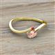 2 - Lucie Bold Oval Cut Morganite and Round Ruby 2 Stone Promise Ring 