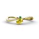 1 - Lucie Bold Oval Cut Yellow Sapphire and Round Emerald 2 Stone Promise Ring 