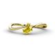 1 - Lucie Bold Oval Cut Yellow Sapphire and Round Citrine 2 Stone Promise Ring 