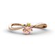 1 - Lucie Bold Oval Cut Morganite and Round Citrine 2 Stone Promise Ring 