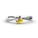 1 - Lucie Bold Oval Cut Yellow Sapphire and Round Iolite 2 Stone Promise Ring 