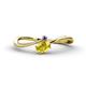 1 - Lucie Bold Oval Cut Yellow Sapphire and Round Iolite 2 Stone Promise Ring 