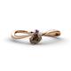 1 - Lucie Bold Oval Cut Smoky Quartz and Round Iolite 2 Stone Promise Ring 
