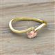 2 - Lucie Bold Oval Cut Morganite and Round Peridot 2 Stone Promise Ring 