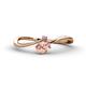 1 - Lucie Bold Oval Cut Morganite and Round Pink Tourmaline 2 Stone Promise Ring 