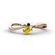 1 - Lucie Bold Oval Cut Yellow Sapphire and Round Black Diamond 2 Stone Promise Ring 