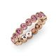 4 - Arria 3.00 mm Pink Tourmaline Eternity Band 