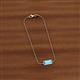 2 - Aniya 10x5 mm Baguette Cut Blue Topaz Solitaire Station Minimalist Bracelet 