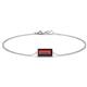 1 - Aniya 10x5 mm Baguette Cut Red Garnet Solitaire Station Minimalist Bracelet 