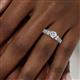 6 - Amya Desire Round Forever Brilliant Moissanite with Round and Baguette Diamond Engagement Ring 