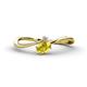 1 - Lucie Bold Oval Cut Yellow Sapphire and Round Lab Grown Diamond 2 Stone Promise Ring 