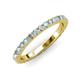 3 - Lara 2.70 mm Aquamarine and Lab Grown Diamond Eternity Band 