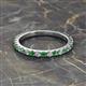 2 - Lara 2.70 mm Green Garnet and Lab Grown Diamond Eternity Band 