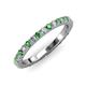 3 - Lara 2.70 mm Green Garnet and Lab Grown Diamond Eternity Band 