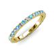 3 - Lara 2.70 mm Blue Topaz and Lab Grown Diamond Eternity Band 