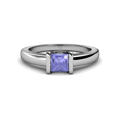 Izna Princess Cut Tanzanite Solitaire Engagement Ring