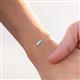 4 - Aniya 10x5 mm Baguette Cut Blue Topaz Solitaire Station Minimalist Bracelet 