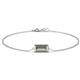 1 - Aniya 10x5 mm Baguette Cut Green Amethyst Solitaire Station Minimalist Bracelet 