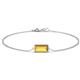 1 - Aniya 10x5 mm Baguette Cut Citrine Solitaire Station Minimalist Bracelet 