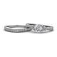 1 - Freya 6.50 mm Diamond Butterfly Bridal Set Ring 