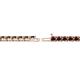 2 - Cliona 3.00 mm Red Garnet Eternity Tennis Bracelet 