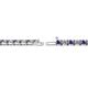 2 - Cliona 3.00 mm Iolite and Diamond Eternity Tennis Bracelet 