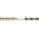 2 - Cliona 3.00 mm Emerald and Diamond Eternity Tennis Bracelet 