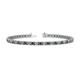 1 - Cliona 3.00 mm Diamond and Lab Created Alexandrite Eternity Tennis Bracelet 