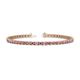 1 - Cliona 3.00 mm Pink Tourmaline and Diamond Eternity Tennis Bracelet 