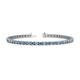 1 - Cliona 3.00 mm Blue Topaz and Diamond Eternity Tennis Bracelet 