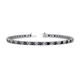 1 - Cliona 3.00 mm Blue Sapphire and Lab Grown Diamond Eternity Tennis Bracelet 