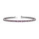 1 - Cliona 3.00 mm Pink Sapphire and Lab Grown Diamond Eternity Tennis Bracelet 