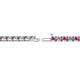 2 - Cliona 3.00 mm Pink Sapphire and Lab Grown Diamond Eternity Tennis Bracelet 