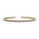 1 - Cliona 3.00 mm Pink Sapphire and Lab Grown Diamond Eternity Tennis Bracelet 