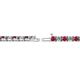 2 - Cliona 3.00 mm Ruby and Lab Grown Diamond Eternity Tennis Bracelet 