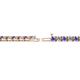2 - Cliona 3.00 mm Tanzanite and Lab Grown Diamond Eternity Tennis Bracelet 