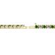 2 - Cliona 3.00 mm Green Garnet and Lab Grown Diamond Eternity Tennis Bracelet 