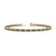 1 - Cliona 3.00 mm Green Garnet and Lab Grown Diamond Eternity Tennis Bracelet 