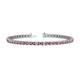 1 - Cliona 3.00 mm Pink Tourmaline and Lab Grown Diamond Eternity Tennis Bracelet 