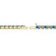 2 - Cliona 3.00 mm Blue Topaz and Lab Grown Diamond Eternity Tennis Bracelet 