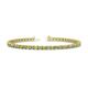 1 - Cliona 3.00 mm Peridot and Lab Grown Diamond Eternity Tennis Bracelet 