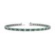 1 - Cliona 3.00 mm Emerald and Lab Grown Diamond Eternity Tennis Bracelet 