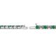 2 - Cliona 3.00 mm Emerald and Lab Grown Diamond Eternity Tennis Bracelet 